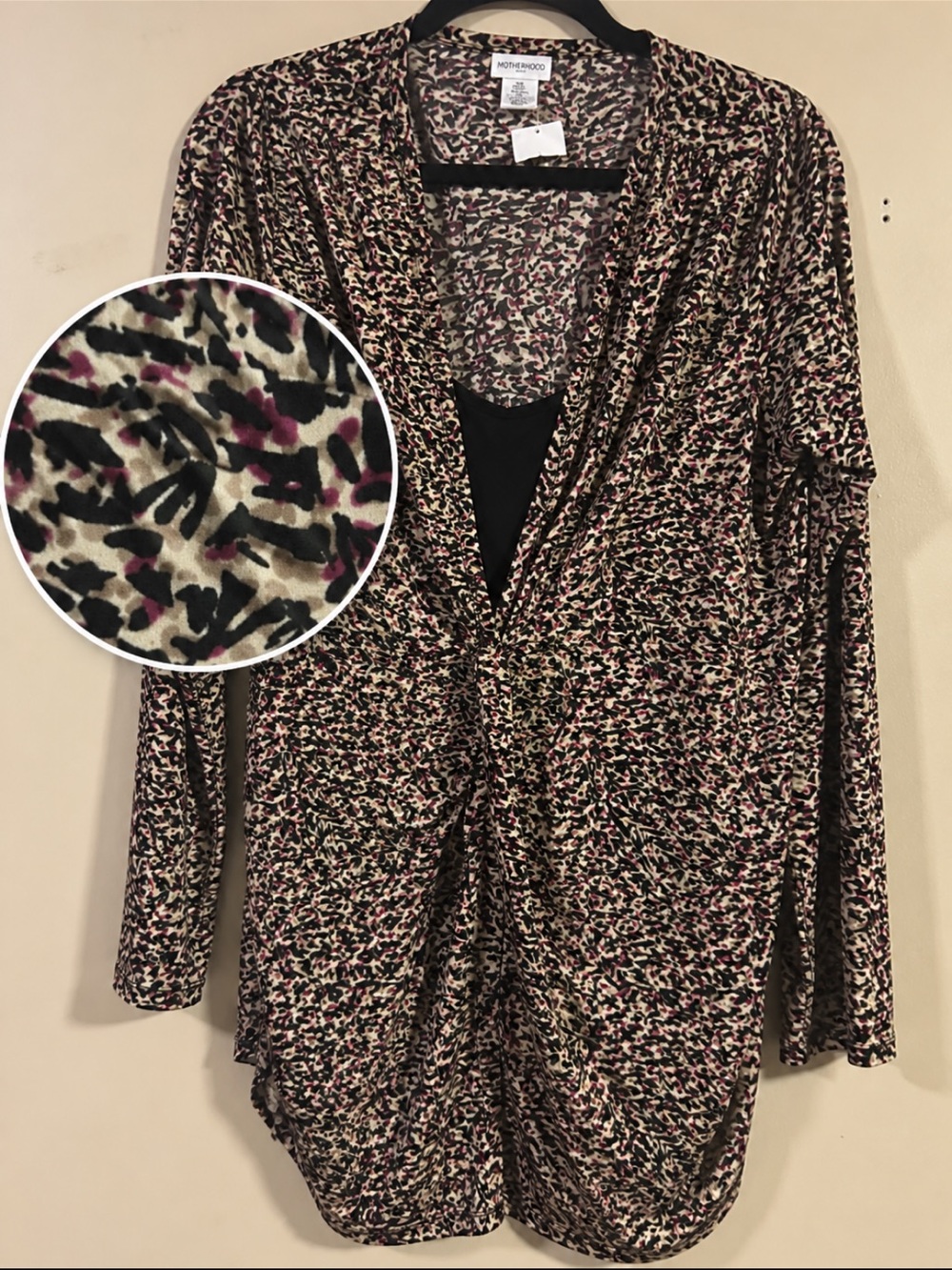 Motherhood Maternity Abstract Print Nursing Top XL NWT